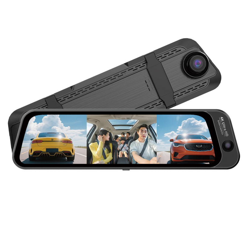 T2-H58 3 Channel Streaming Rearview Mirror Dash Cam with Triple Recording - Image 3
